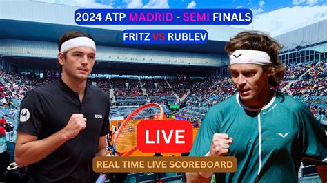 madrid tennis live score|Andrey Rublev .